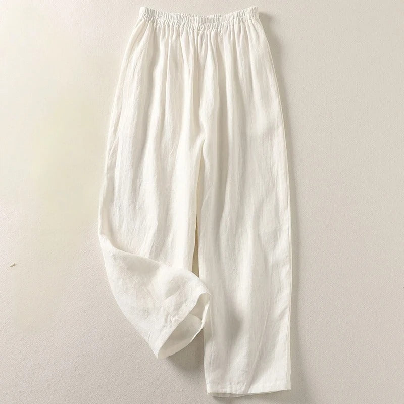 Amalia™ — Flowy Cotton-Linen Pants