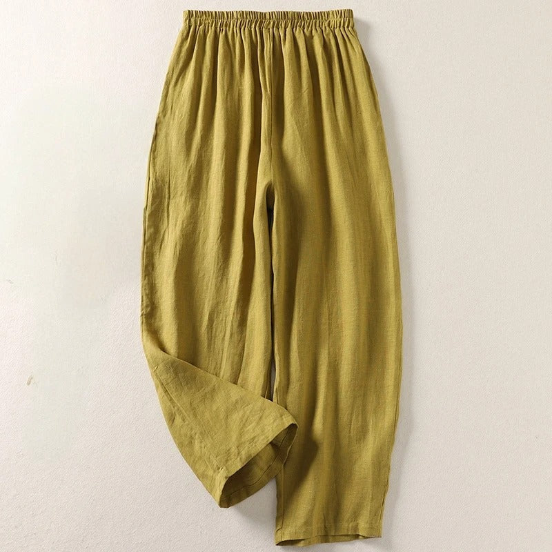 Amalia™ — Flowy Cotton-Linen Pants