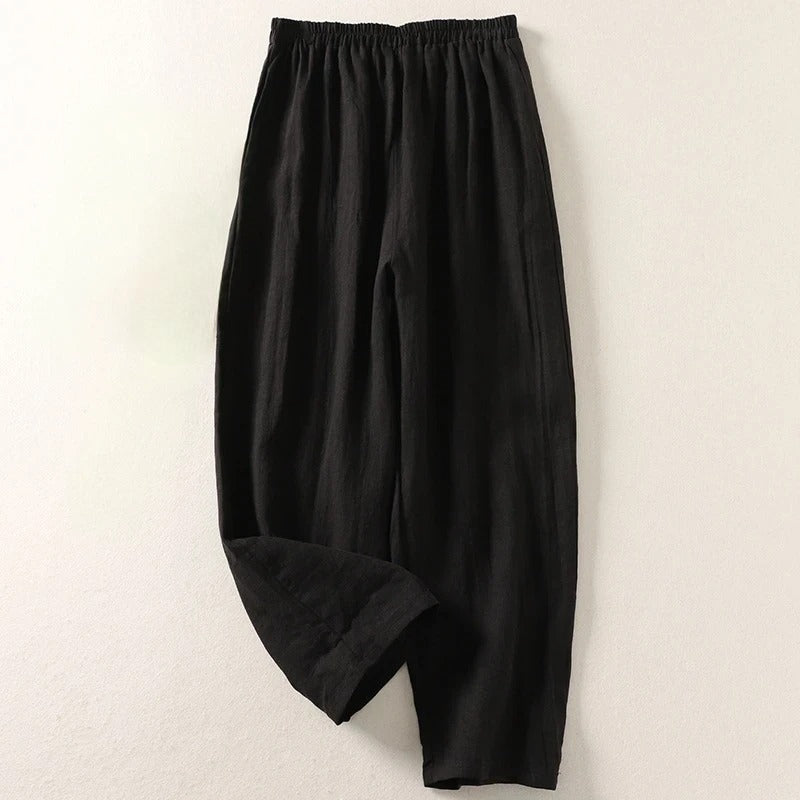 Amalia™ — Flowy Cotton-Linen Pants