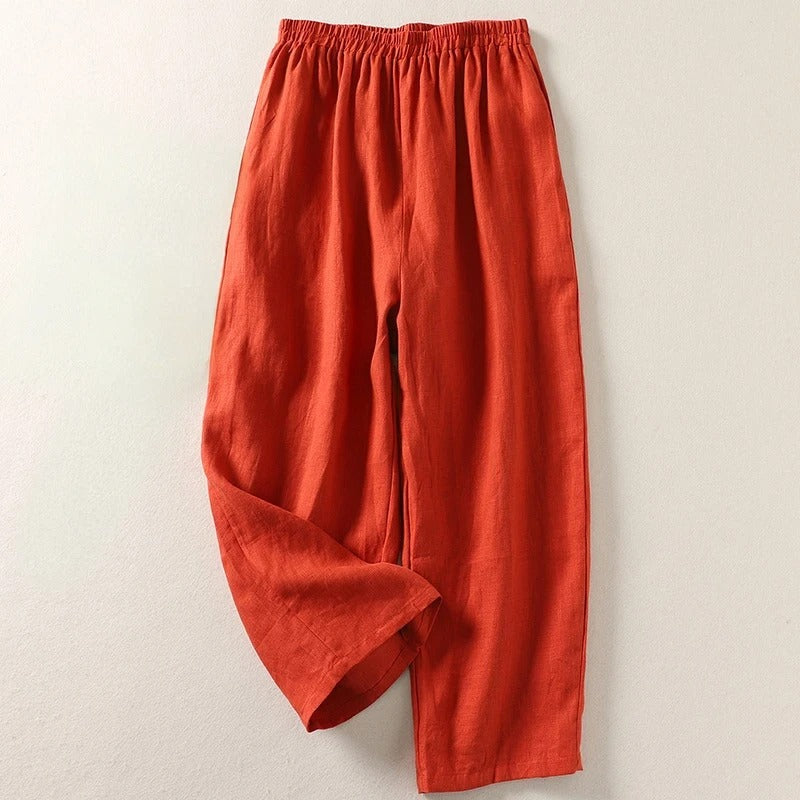 Amalia™ — Flowy Cotton-Linen Pants