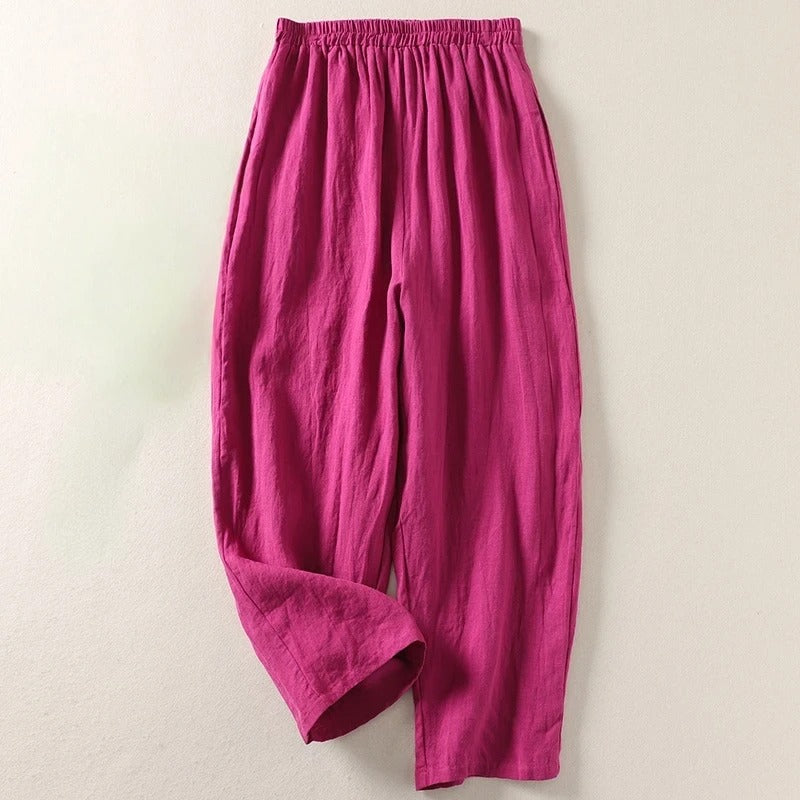 Amalia™ — Flowy Cotton-Linen Pants