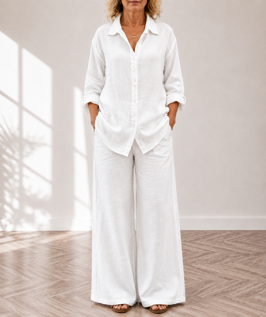 Lara Linen Shirt Suit