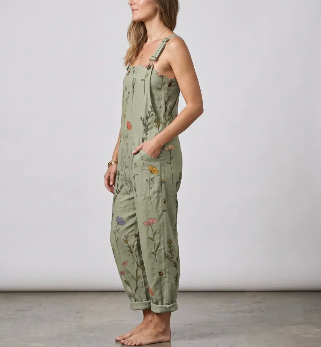 Comfortable Printed Dungarees